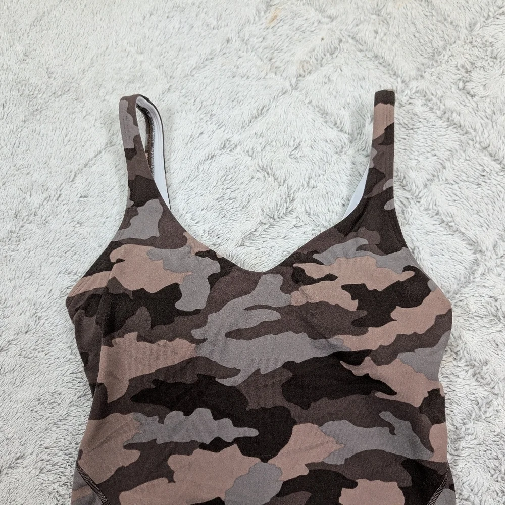 Lululemon Sports Bra Womens 4 Brown Bronze Heritage Camo Align Tank Top